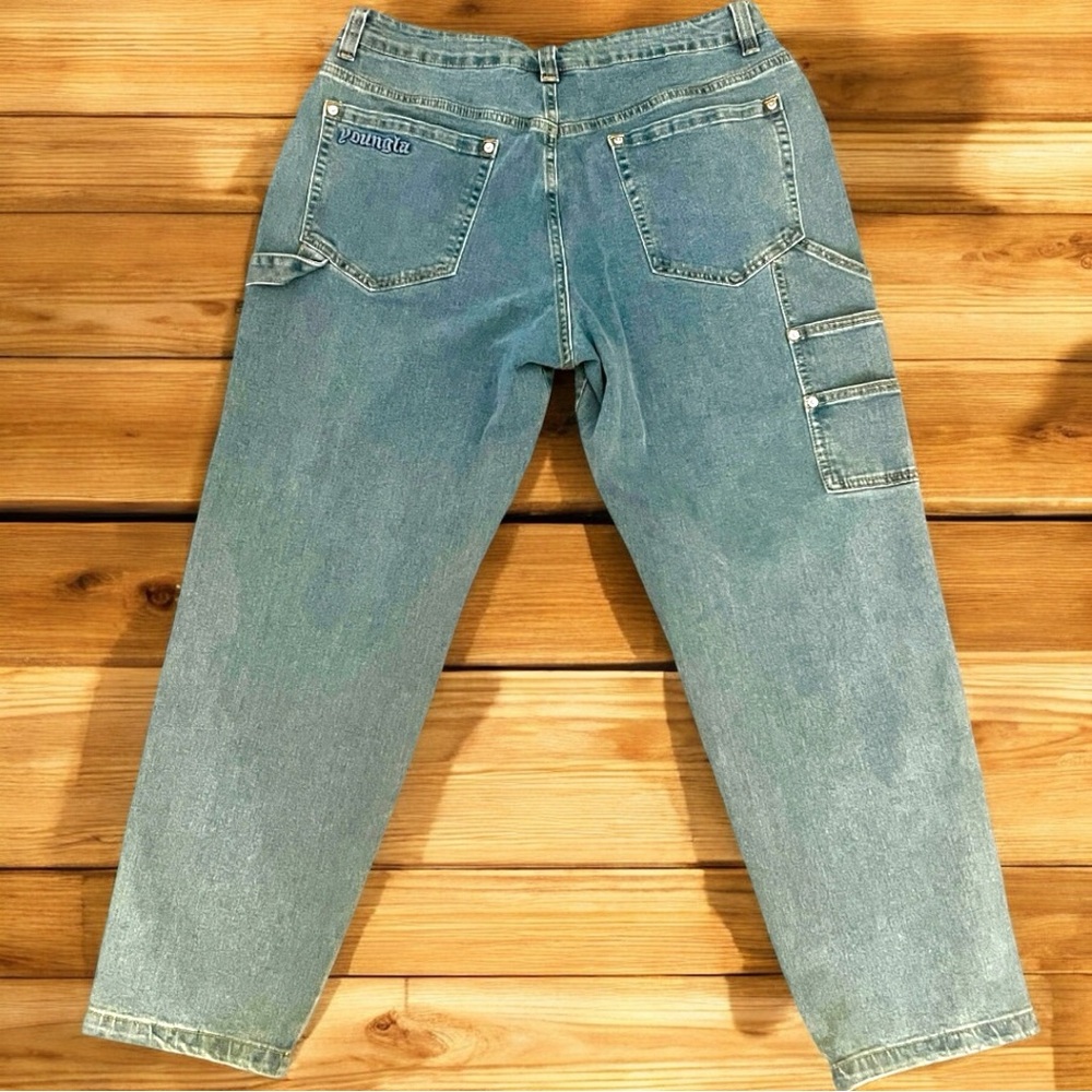 YoungLA 611 Light Blue Relaxed Utility Jeans Men size 32R